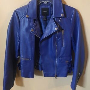 Blue Leather Jacket